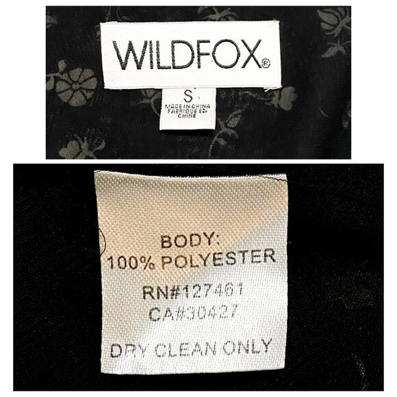 Wildfox Adore Black and White Floral Print Long Sleeve Dress, Size S - Picture 6 of 13